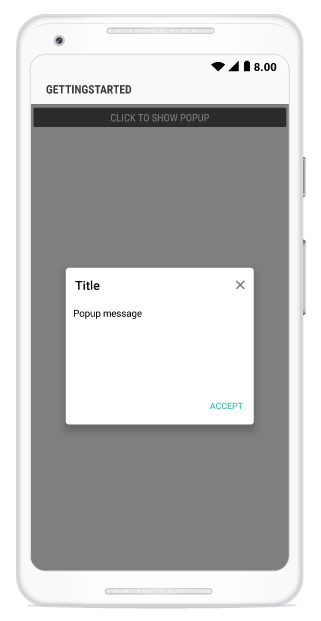 Center positioning using IsOpen Property in Xamarin.Android Popup Layout