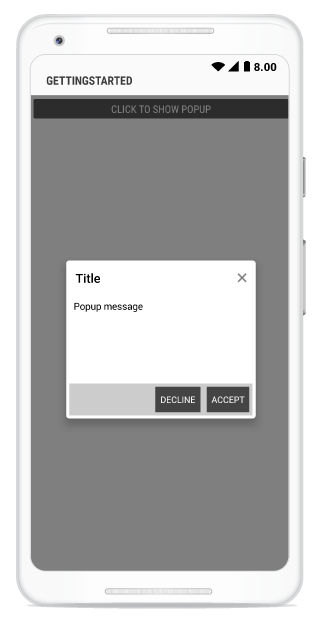 Customized footer elements in Xamarin.Android popup layout