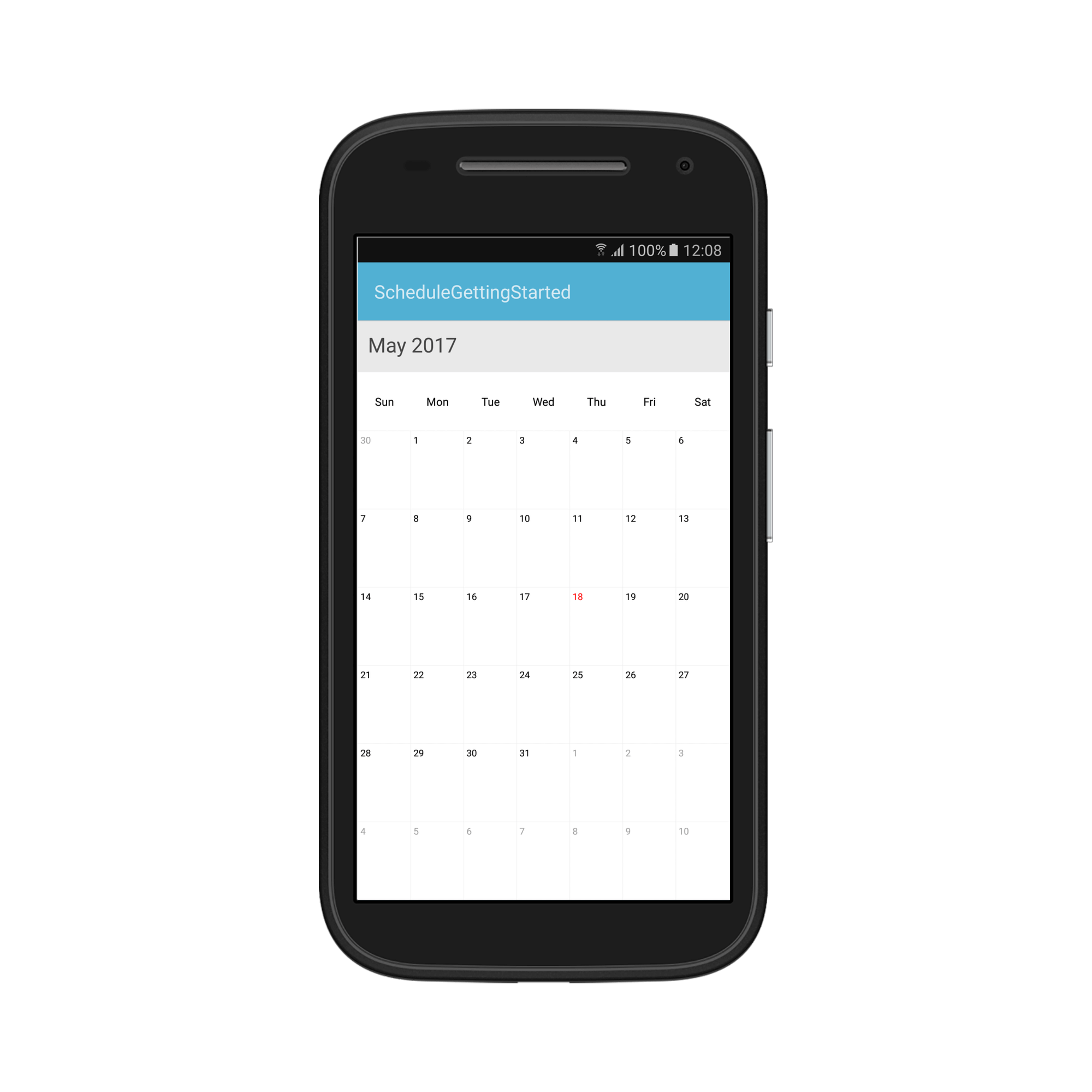 Month View in Schedule