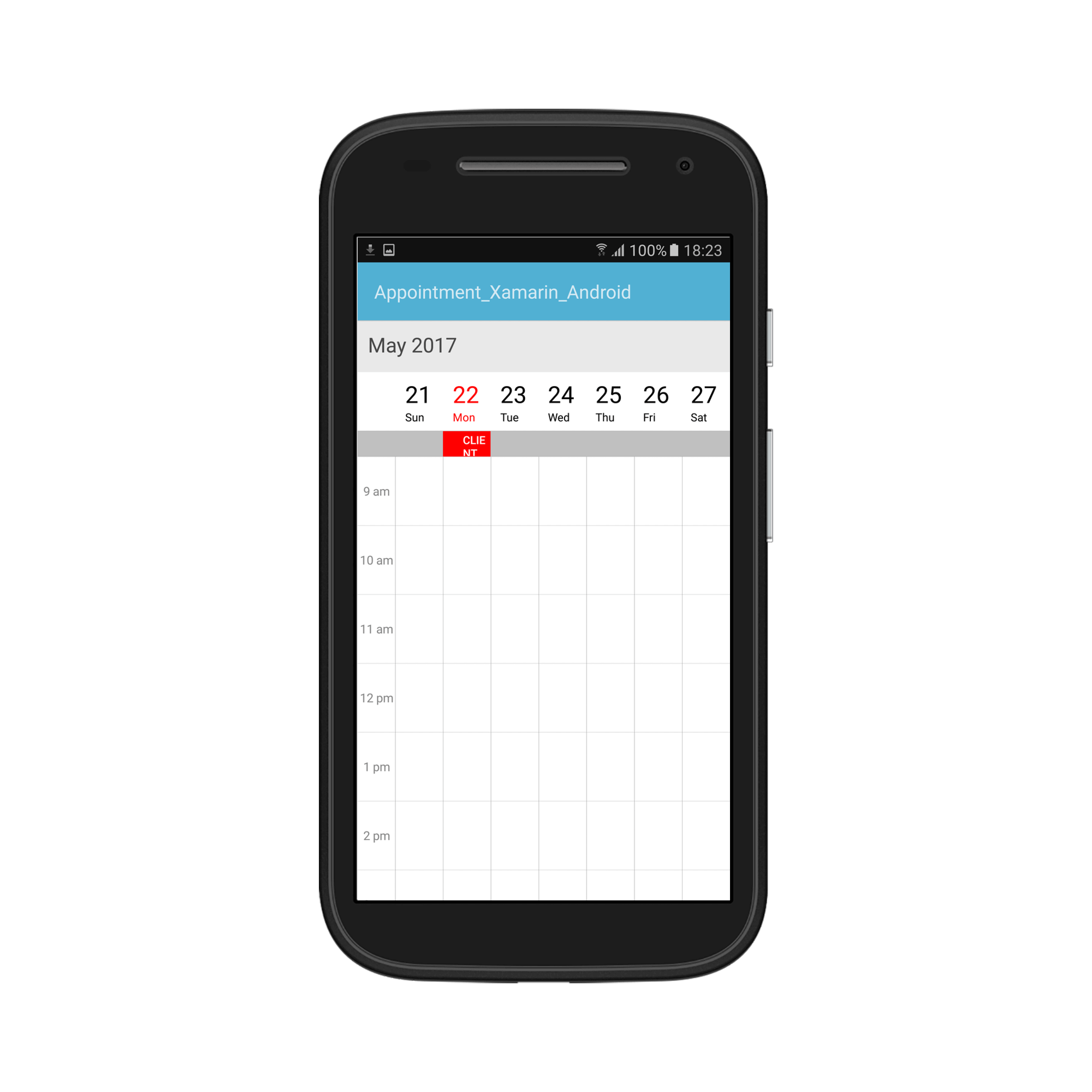 All day appointments in schedule Xamarin Android