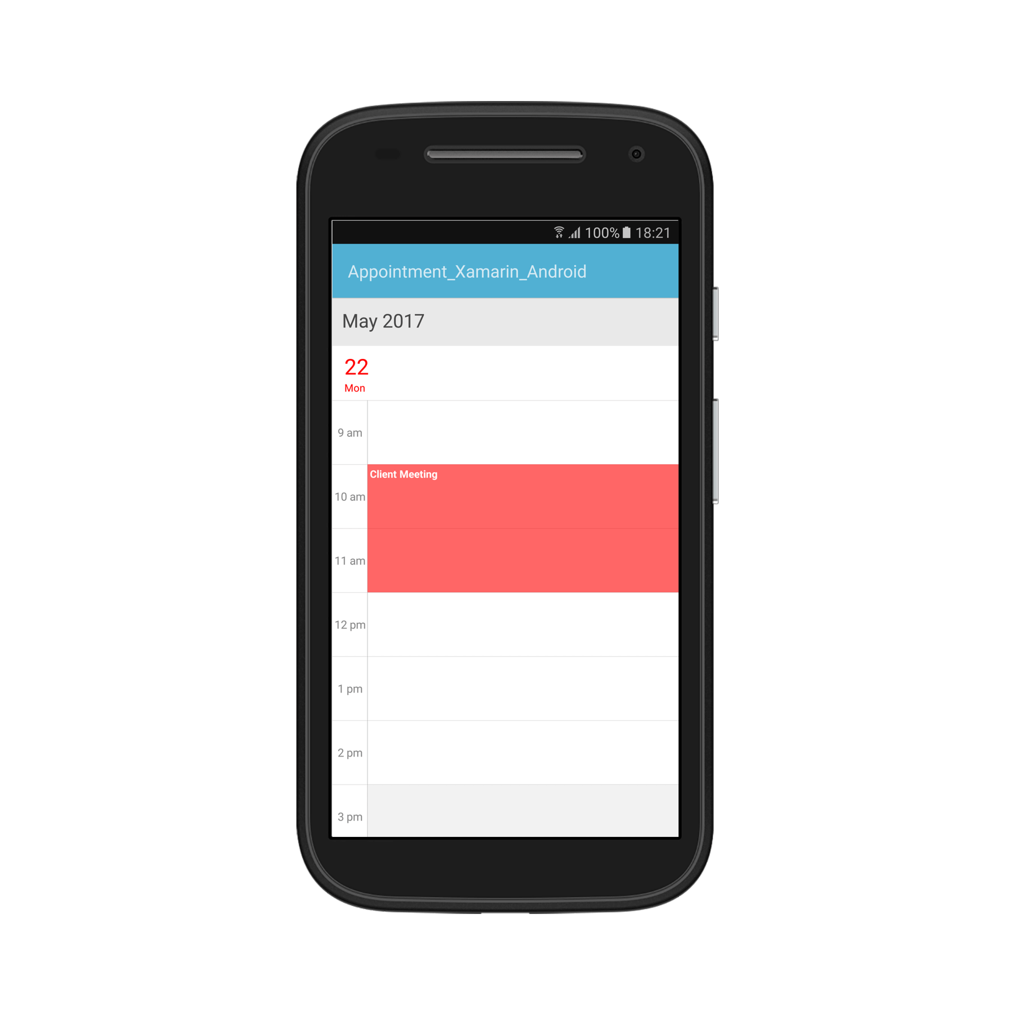 Creating Appointment in schedule Xamarin Android