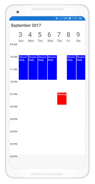 Add Recurrence exception appointment support in schedule Xamarin Android