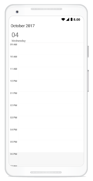 Day view header date format customization for schedule in Xamarin.Android
