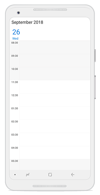 Day view working hours customization for schedule in Xamarin.Android