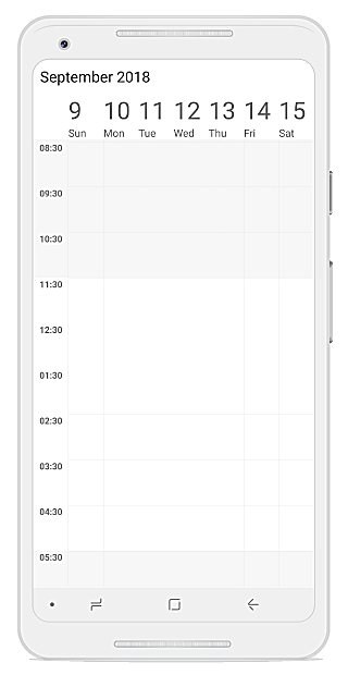 Week view working hours customization for schedule in Xamarin.Android