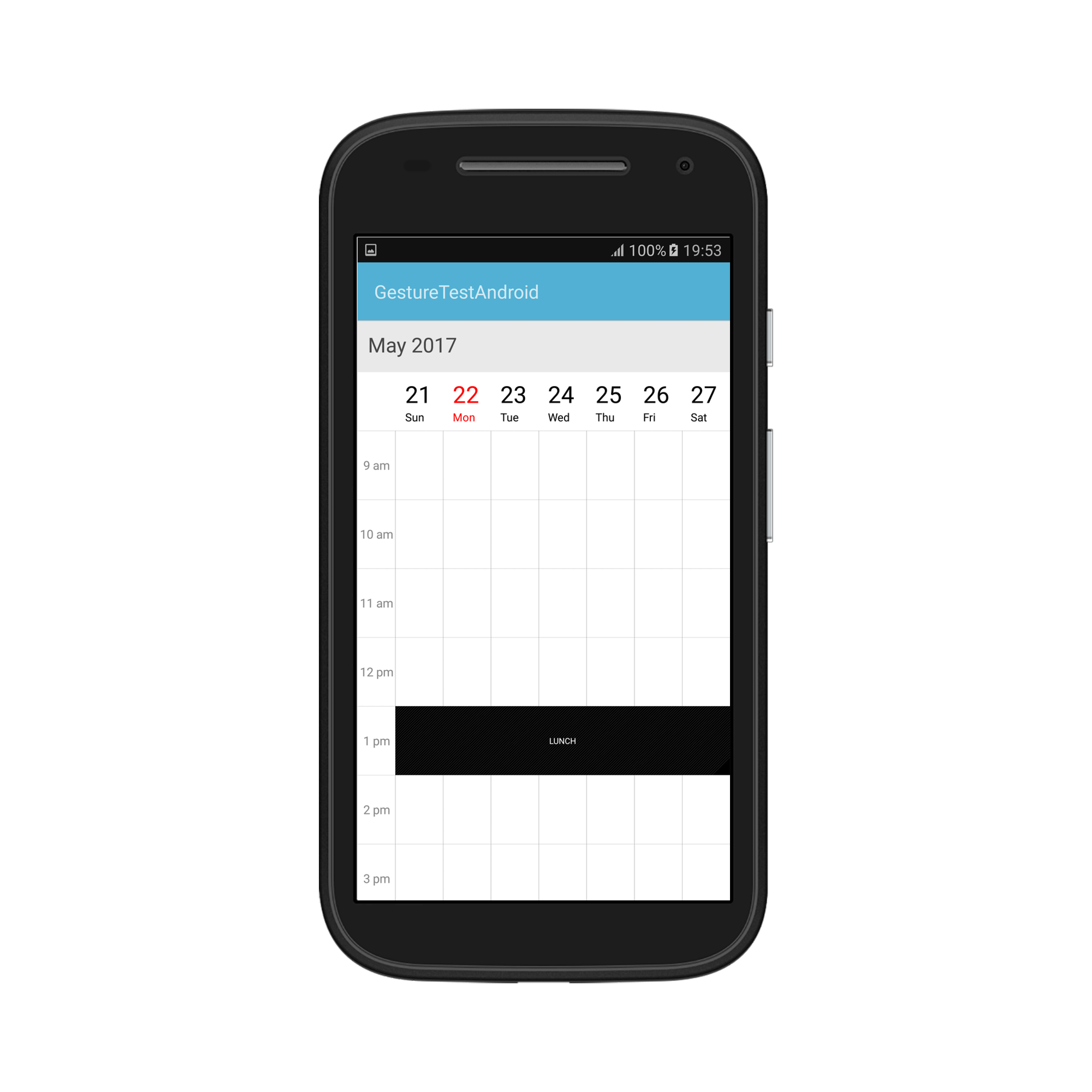 Non accessible block support in schedule week view for Xamarin.Android