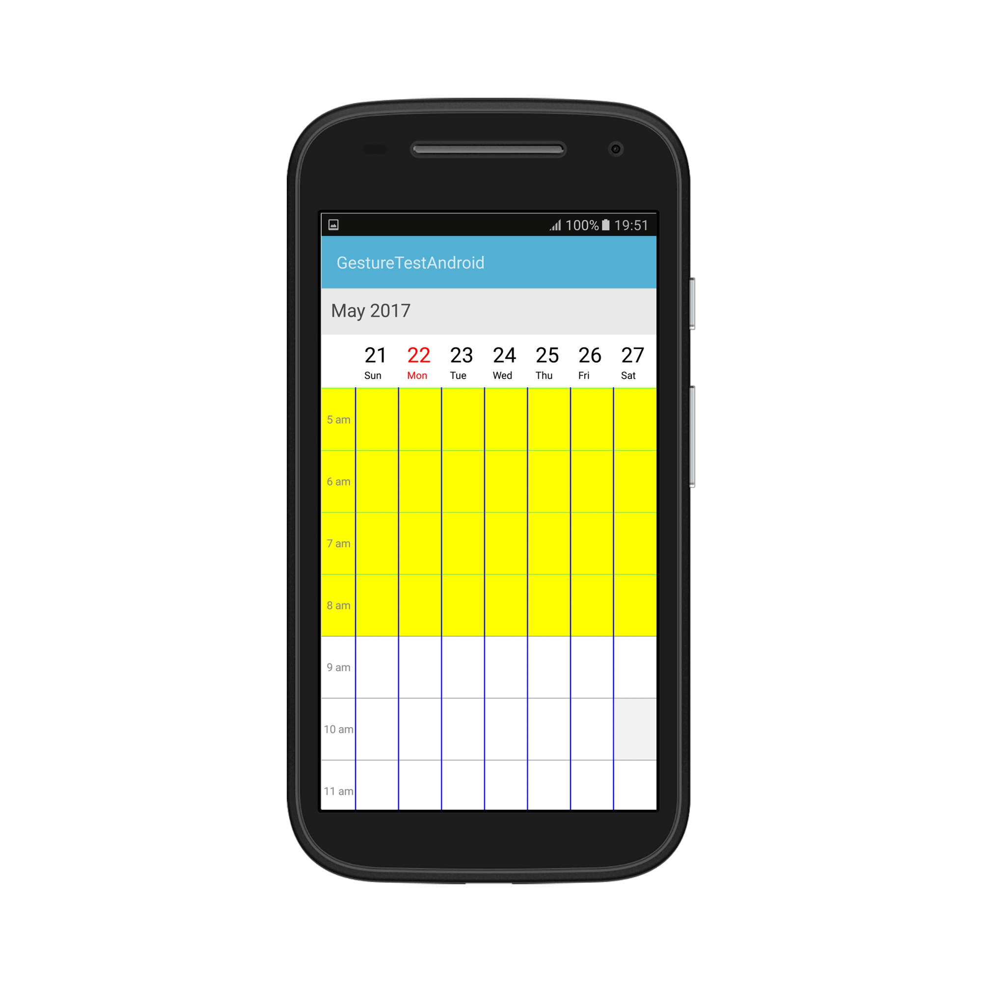 Week view non working hours customization for schedule in Xamarin.Android