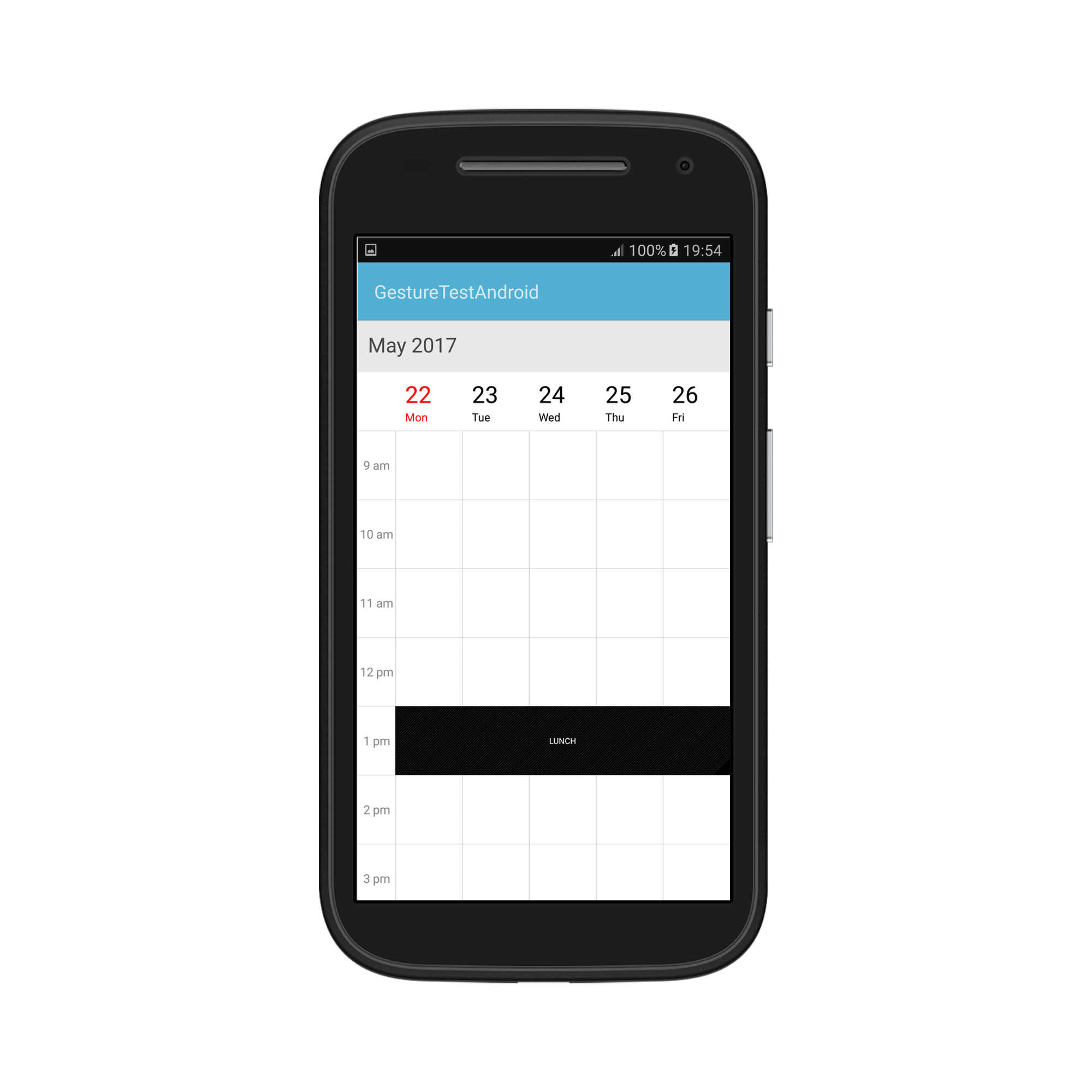 Non accessible block support in schedule work week view for Xamarin.Android