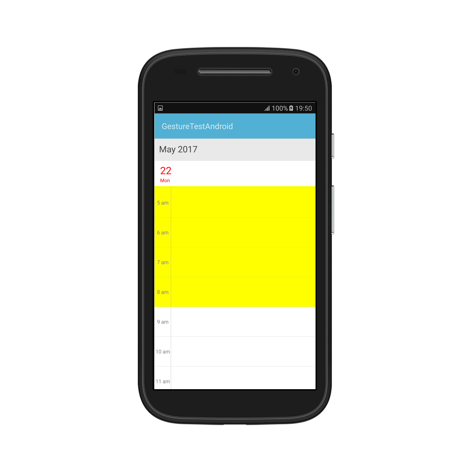 Day view non working hours customization for schedule in Xamarin.Android