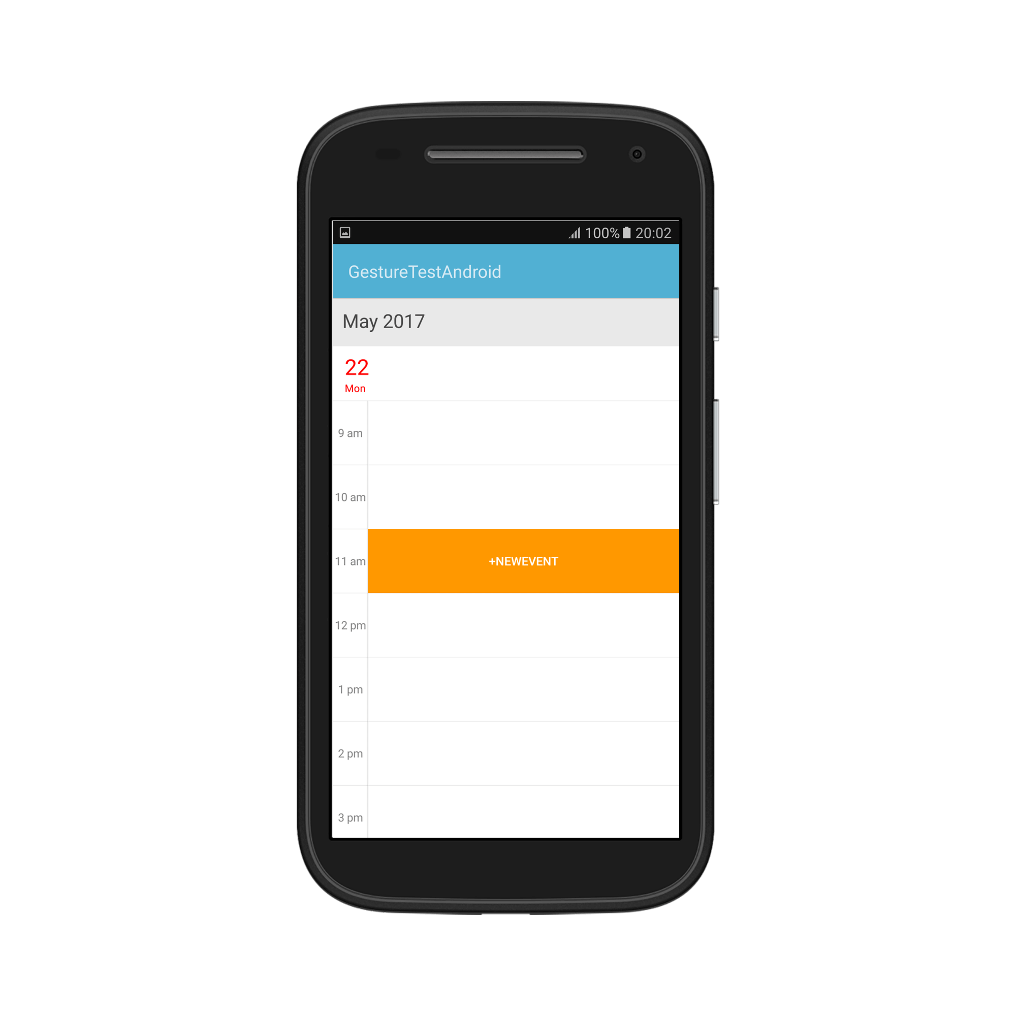 Custom selection view support for schedule day view in Xamarin.Android
