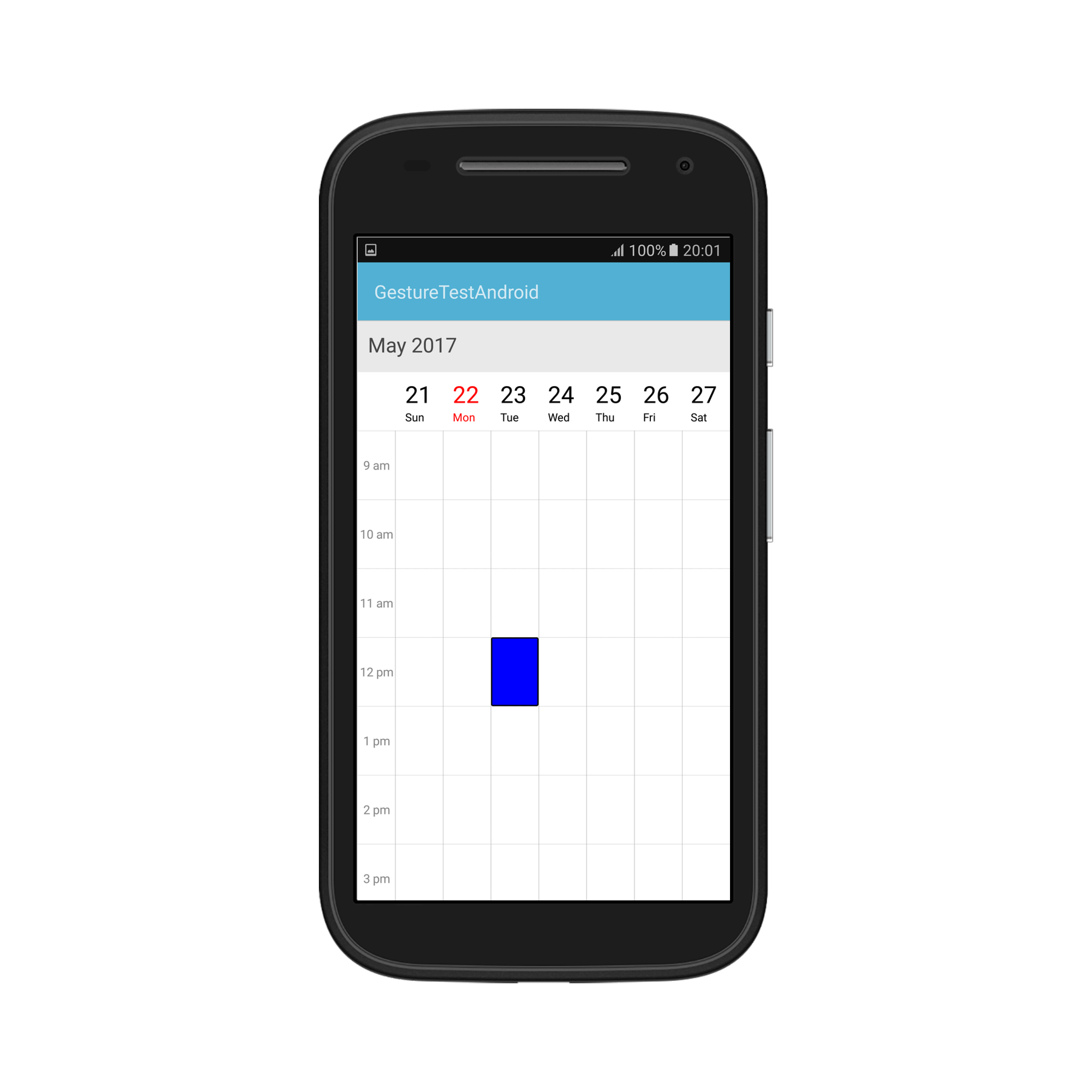 Selection style for schedule Week view in Xamarin.Android