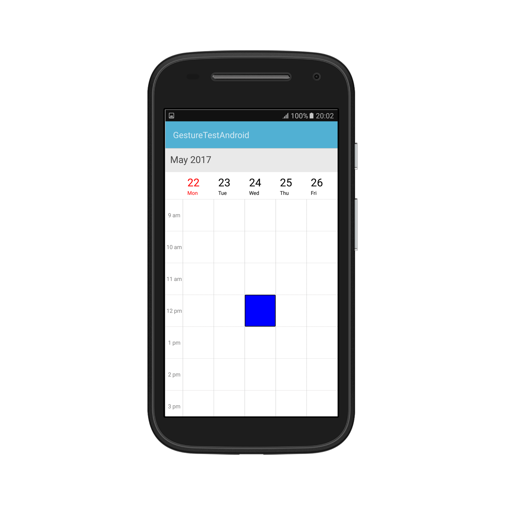 Selection style for schedule Work week view in Xamarin.Android