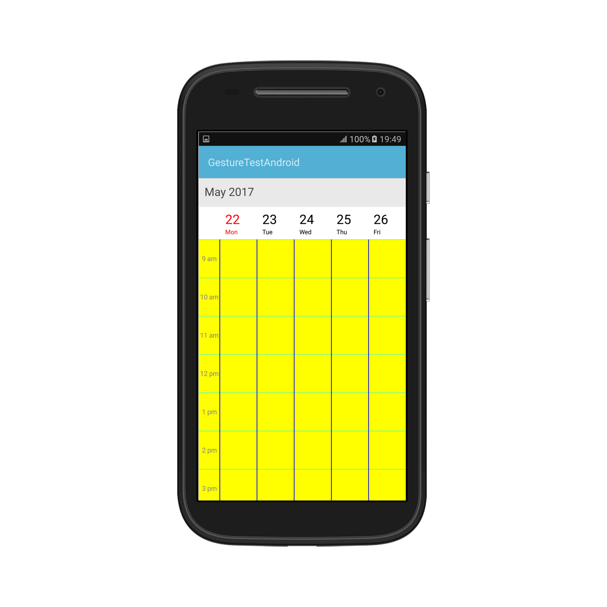 Work week view time slot appearance customization for schedule in Xamarin.Android