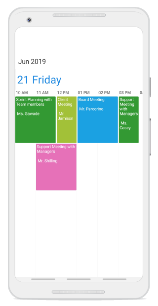 Appointment height in xamarin android Timeline view