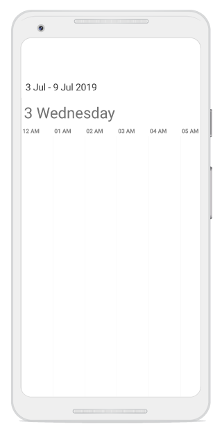First day of week in xamarin android Timeline view