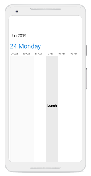 Special time region in xamarin android Timeline view