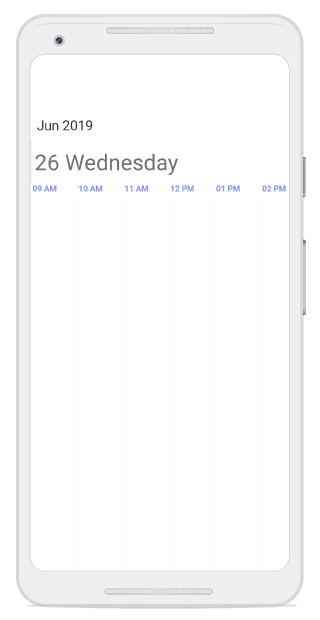 Time label appearance in xamarin android Timeline view