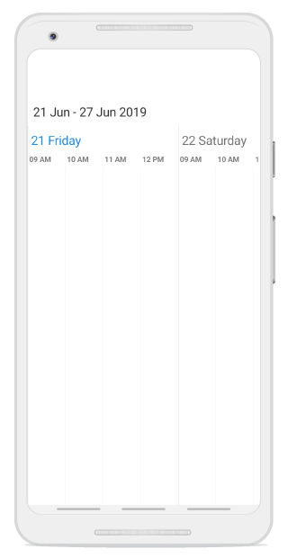 Working hours customization in xamarin android Timeline view
