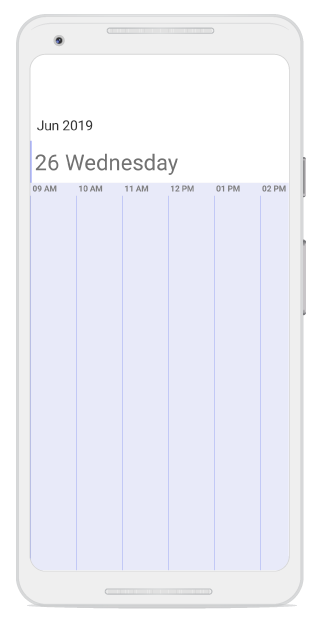Time slot customization in xamarin android Timeline view