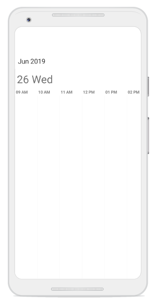 View header date format in xamarin android Timeline view