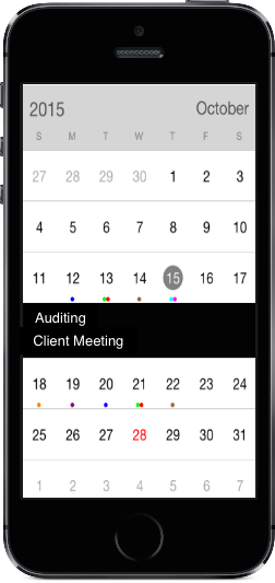 Inline Evets in Xamarin.iOS Calendar