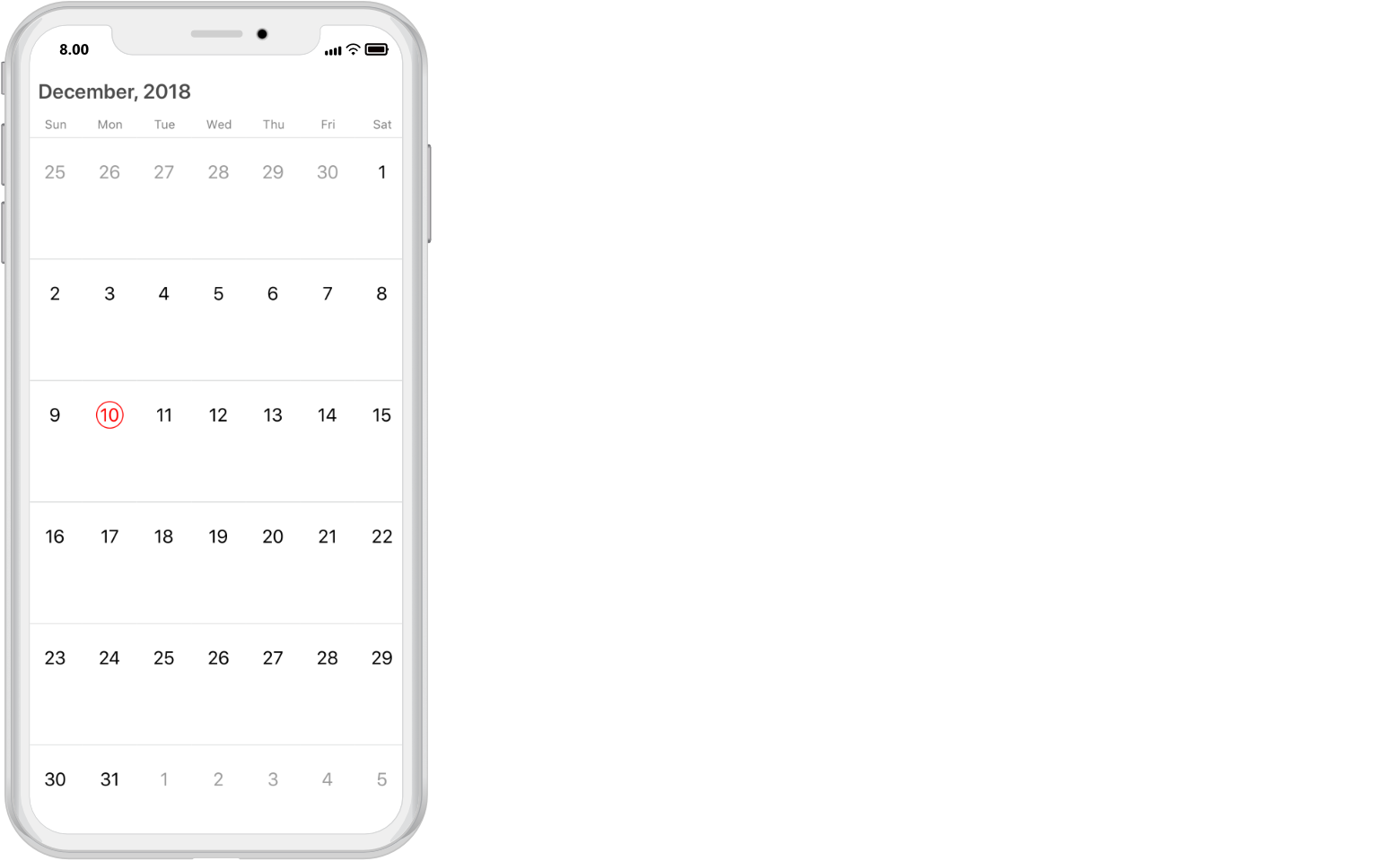 OverView of Xamarin.iOS Calendar