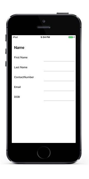 Expand and collapse the data form fields in Xamarin.iOS DataForm