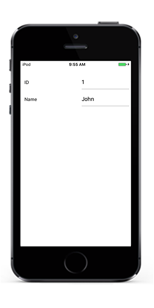 Loading dataform with dictionary in Xamarin.iOS DataForm