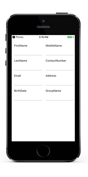 Arranging data form field in grid layout when label position as top in Xamarin.iOS DataForm