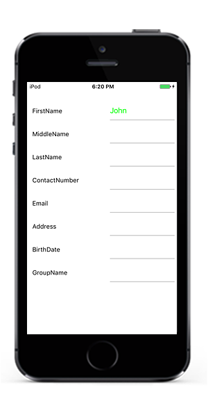Customizing existing editor of data form item in Xamarin.iOS DataForm