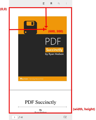 PDF Viewer client coordinates
