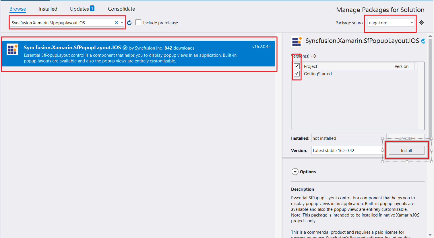 SfPopupLayout in nuget.org