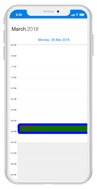 custom font support in schedule Xamarin iOS