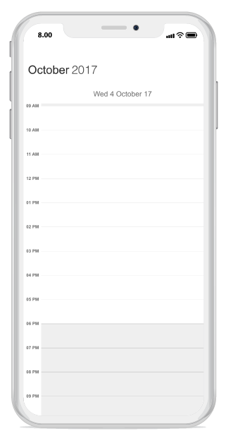 Day view header date format customization for schedule in Xamarin.iOS
