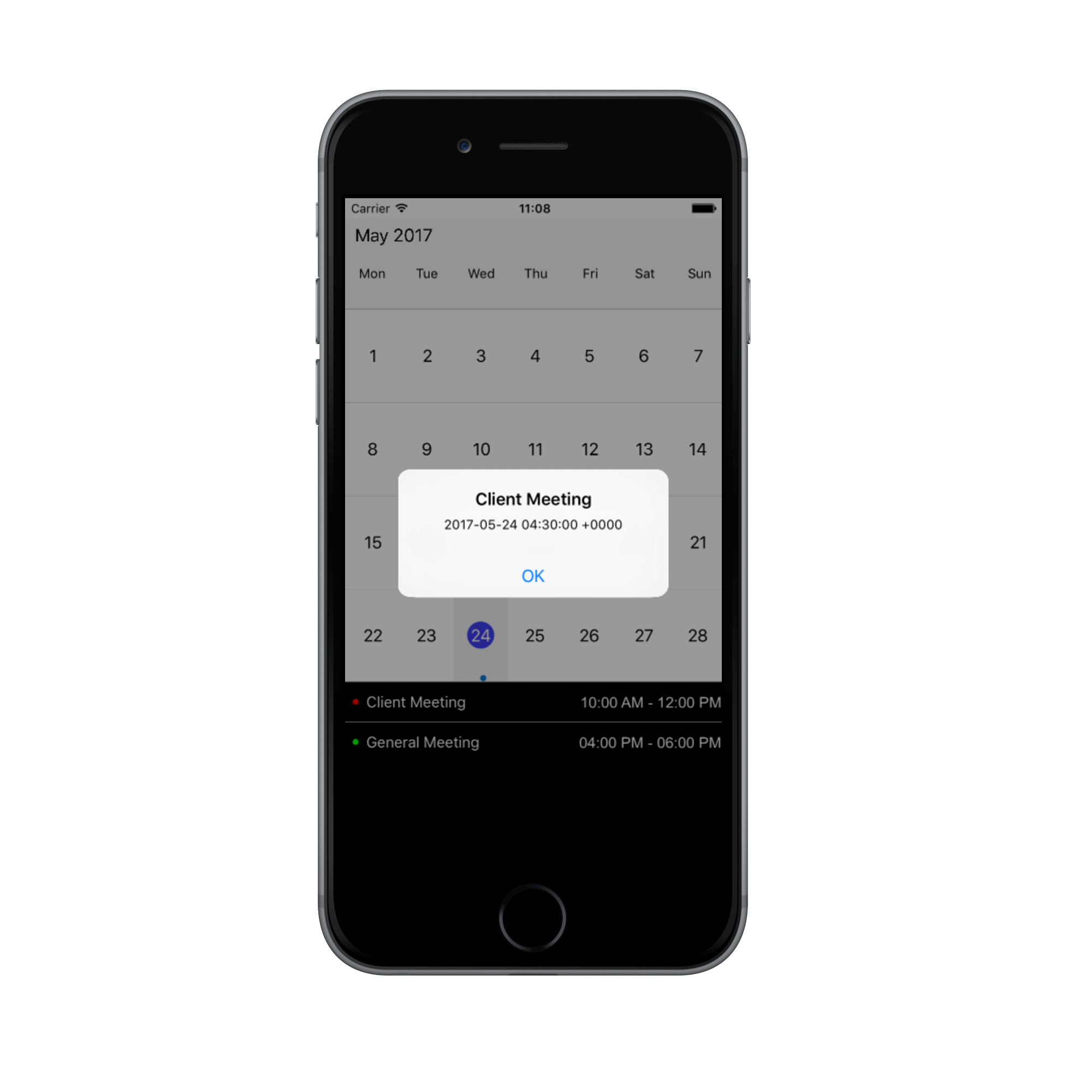 Month inline appointment details using MonthInlineAppointmentTapped in schedule xamarin ios