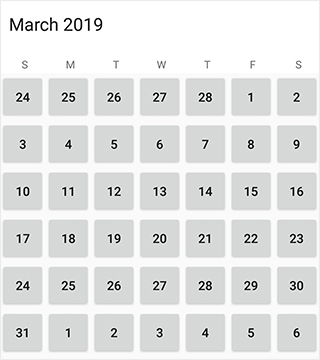  Cell customization using custom view support in Xamarin.Forms Calendar