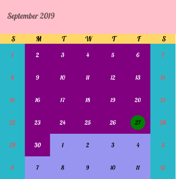 Month View in Xamarin.Forms Calendar 