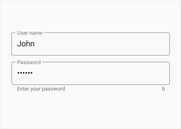 Arranging data form field in floating label layout with counter label in Xamarin.Forms DataForm