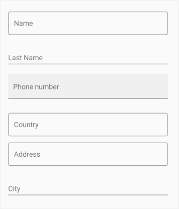 Arranging data form field in floating label layout with multiple containers in Xamarin.Forms DataForm