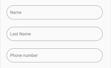 Arranging data form field in floating label layout with outlined corner radius in Xamarin.Forms DataForm