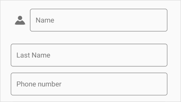 Arranging data form field in floating label layout with leading view in Xamarin.Forms DataForm