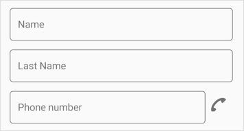 Arranging data form field in floating label layout with trailing view in Xamarin.Forms DataForm