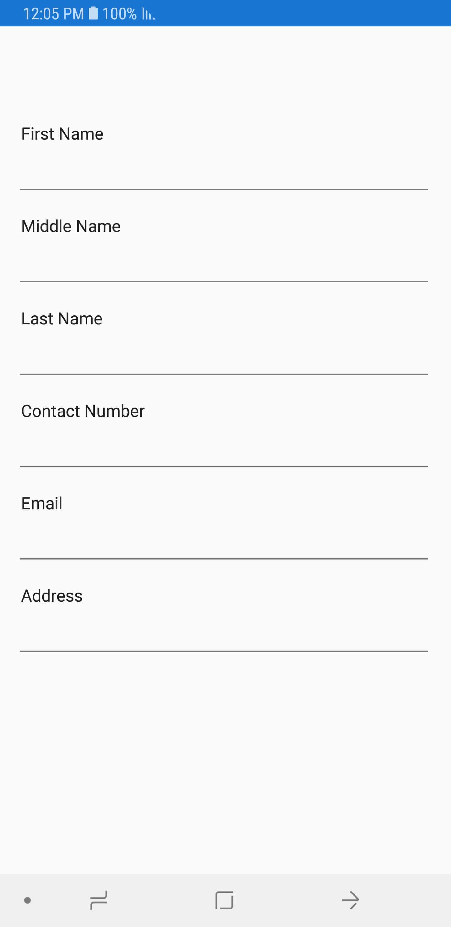 Arranging data form field in linear layout when label position as top in Xamarin.Forms DataForm