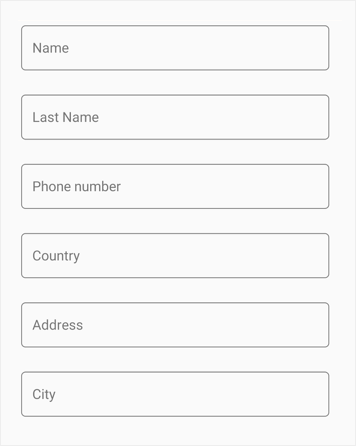 Arranging data form field in floating label layout with reserved space between editors for assistive labels in Xamarin.Forms DataForm
