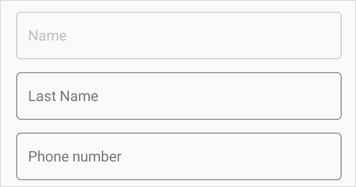 Arranging data form field in floating label layout with customized unfocused color in Xamarin.Forms DataForm