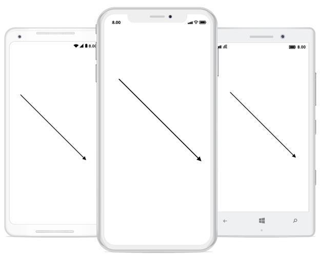 Straight connector in Xamarin.Forms diagram