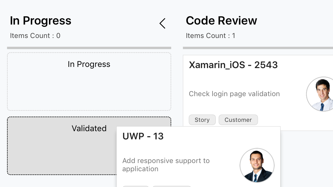 Multiple category support for a column in Xamarin.Forms Kanban