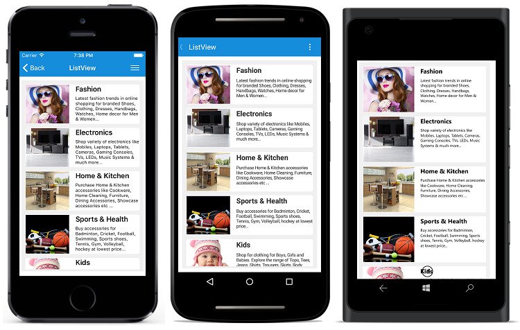 Xamarin.Forms listview