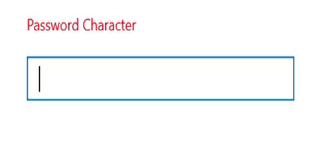 Delay password character