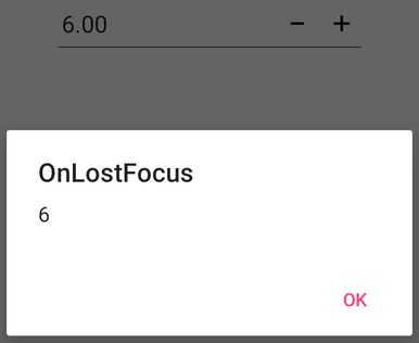 Display the value with OnLostFocus